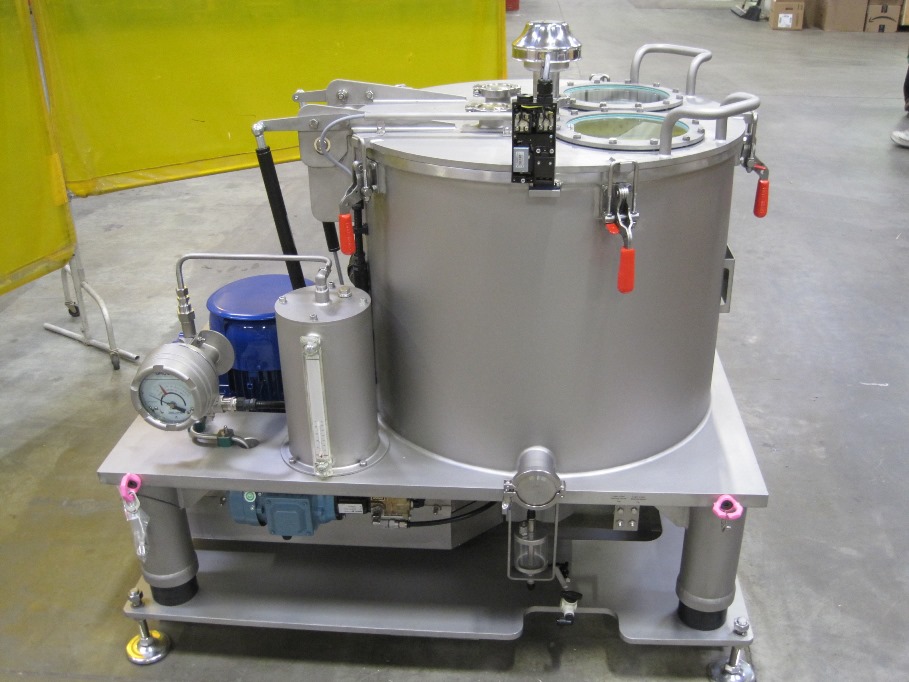 V630TX Hemp-Cannabis Ethanol Extraction Centrifuge. Basket is 630mm Rated for up to 60 LBS (27 KG) of Solids/Batch. Up to 64 Gallon of Ethanol usage per run. 